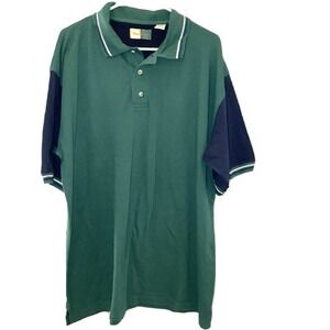 Vintage Wear-Guard Rugged 80s Color block Green Blue Polo XL Made In USA